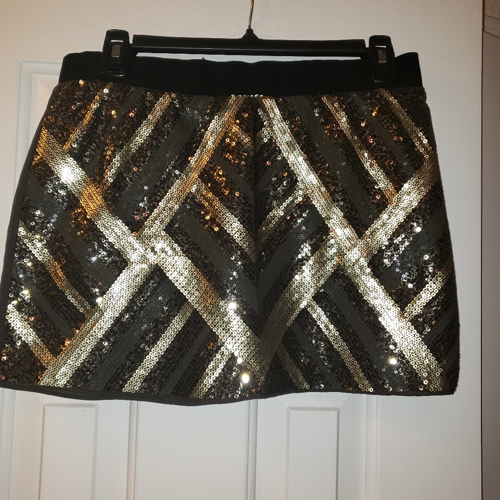 Bling sequence mini skirt